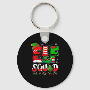 Elf Squad Christmas Family Matching Xmas Elf Pajam Keychain