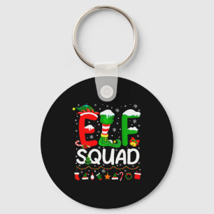 Elf Squad Christmas Family Matching Xmas Elf Pajam Keychain