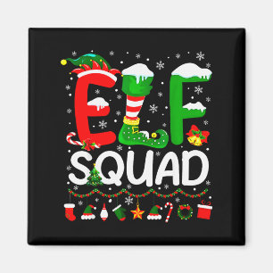 Elf Squad Christmas Family Matching Xmas Elf Pajam Magnet