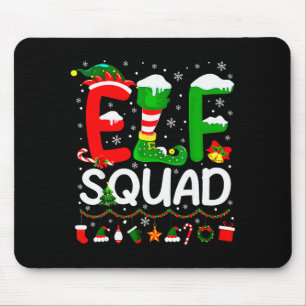 Elf Squad Christmas Family Matching Xmas Elf Pajam Mouse Pad