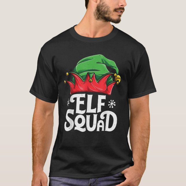 Elf Squad Christmas Funny Elves Family Matching Py T-Shirt (Front)