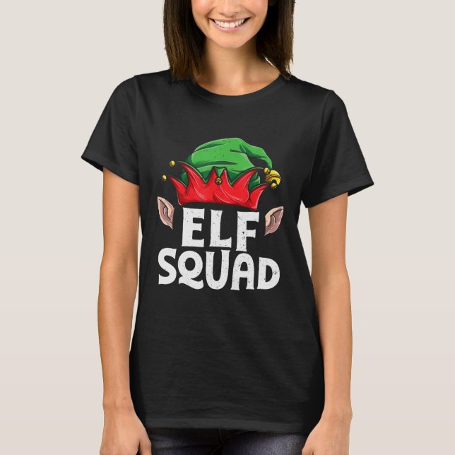 Elf Squad Christmas Funny Elves Family Matching Py T-Shirt (Front)