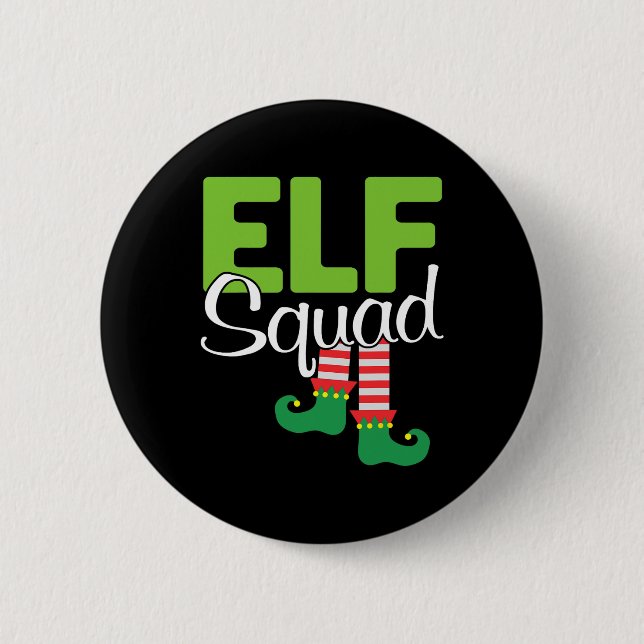 Elf Squad Christmas Gift  2 Inch Round Button (Front)