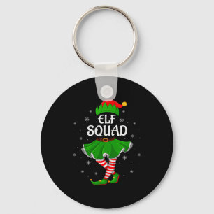 Elf Squad Christmas Matching Family Girls Women El Keychain