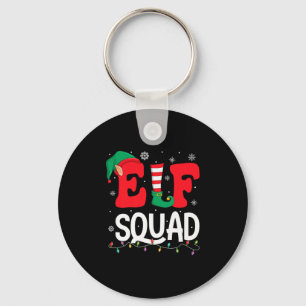 Elf Squad Christmas Matching Family Group Elf Xmas Keychain