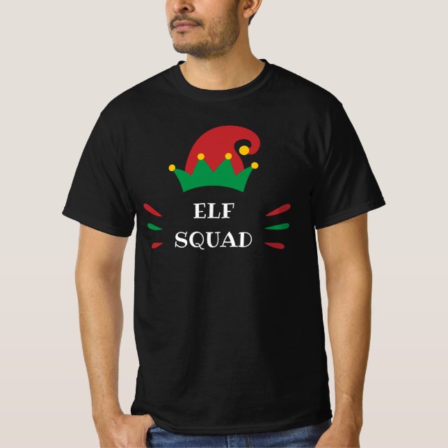 Elf Squad | Customizable Christmas Elf Quote T-Shirt (Front)