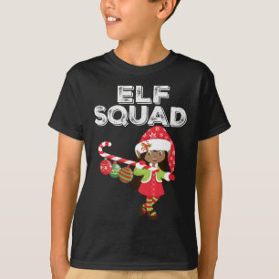 Elf Squad Cute Girl African American Fun Matching T-Shirt
