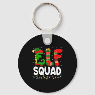 Elf Squad Family Christmas Matching Pajamas Xmas T Keychain