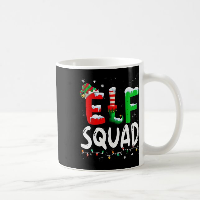 Elf Squad Family Christmas Matching Pyjamas Funny  Coffee Mug (Right)