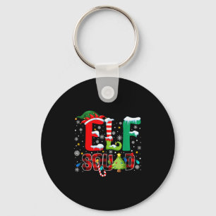 Elf Squad Family Christmas Matching Xmas Pajamas B Keychain