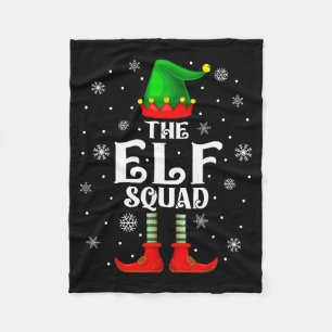 Elf Squad Family Matching Xmas Funny Christmas Vib Fleece Blanket