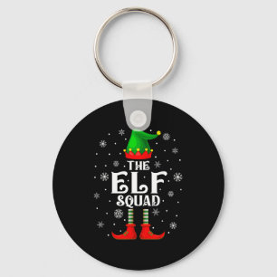 Elf Squad Family Matching Xmas Funny Christmas Vib Keychain