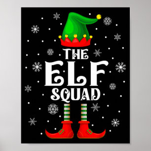 Elf Squad Family Matching Xmas Funny Christmas Vib Poster