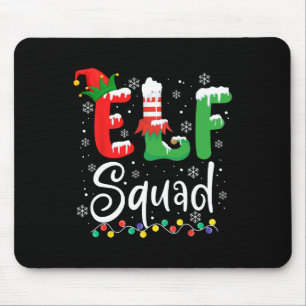 Elf Squad Fun Elf Family Christmas Matching Pajama Mouse Pad
