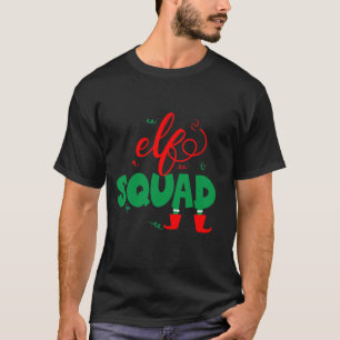 Elf Squad, Funny Christmas Elves Matching Pajama F T-Shirt