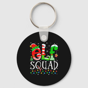 Elf Squad Funny Elf Family Christmas Matching Paja Keychain