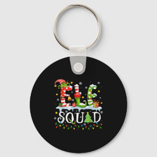 Elf Squad Funny Elf Family Christmas Matching Paja Keychain