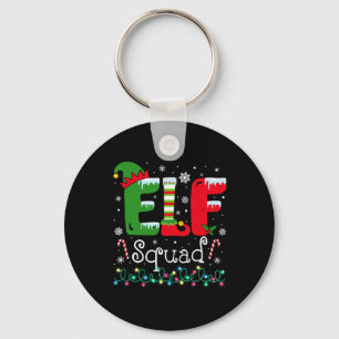 Elf Squad Funny Elf Family Christmas Matching Paja Keychain