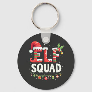 Elf Squad Funny Matching Christmas Outfit  Keychain