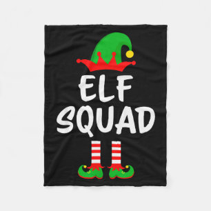 Elf Squad Matching Family Christmas  Fleece Blanket