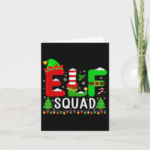 Elf Squad Matching Family Christmas Santa Hat Xmas Card