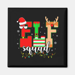 Elf Squad Pajamas For Women Adults Girls Boys Kids Magnet