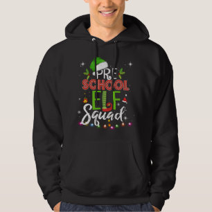 Elf Squad Pre School Christmas Teacher Hoodie