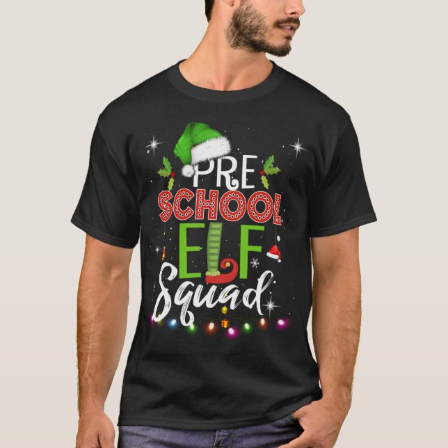 Elf Squad Pre School Christmas Teacher Top (Front)