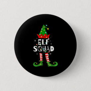 Elf Squad Xmas Matching Family Pajamas Funny Elf C 2 Inch Round Button