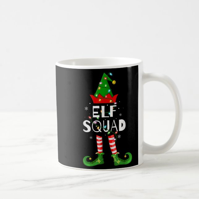 Elf Squad Xmas Matching Family Pyjamas Funny Elf C Coffee Mug (Right)