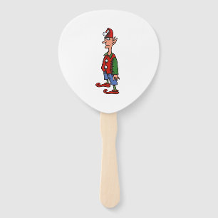 Elf Standing At Attention paddle hand fans