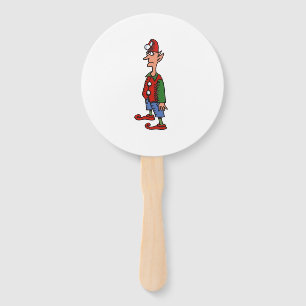 Elf Standing At Attention round hand fans