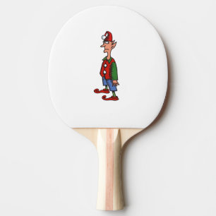 Elf Standing At Attention white ping pong paddle