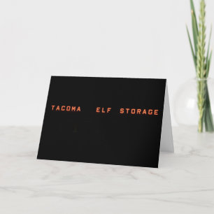 Elf Storage Christmas Card