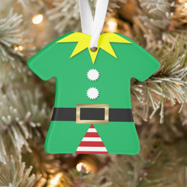 Elf Suit Personalized  Ornament (Tree)