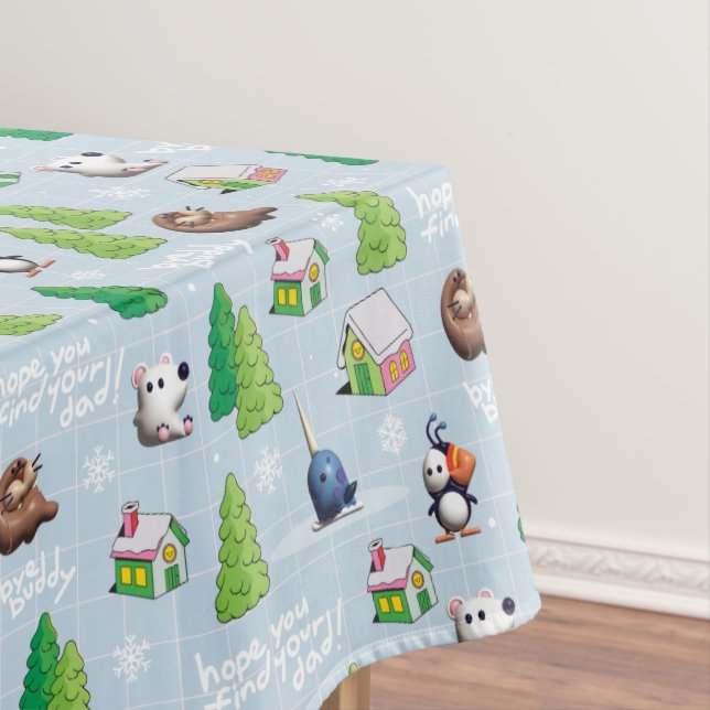 Elf the Movie | Bye Buddy Hope You Find Your Dad Tablecloth (In Situ)