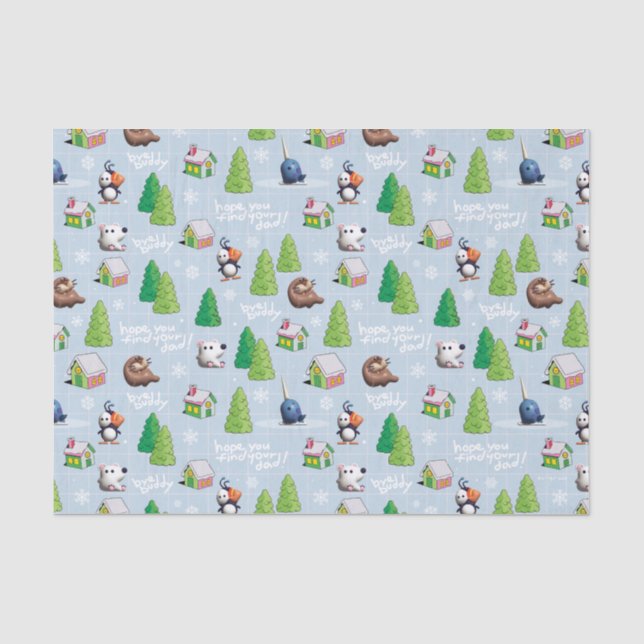 Elf the Movie | Bye Buddy Hope You Find Your Dad Tissue Paper (Front)