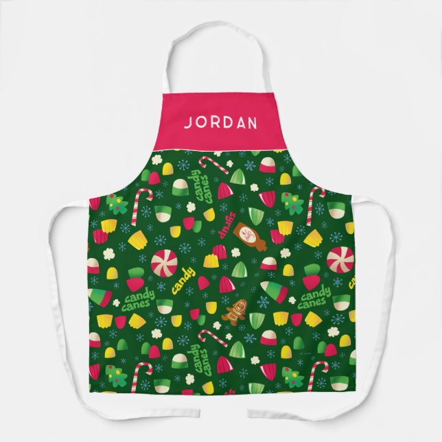 Elf the Movie Candy Pattern Apron (Front)