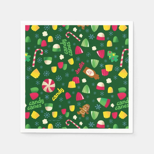 Elf the Movie Candy Pattern Napkin (Front)