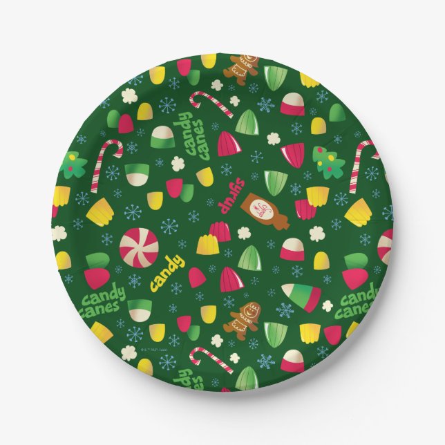 Elf the Movie Candy Pattern Paper Plate (Front)