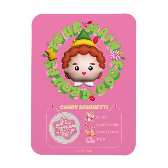 Elf the Movie | Four Main Food Groups Magnet (Vertical)