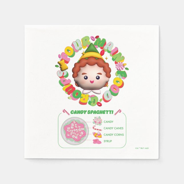 Elf the Movie | Four Main Food Groups Napkin (Front)