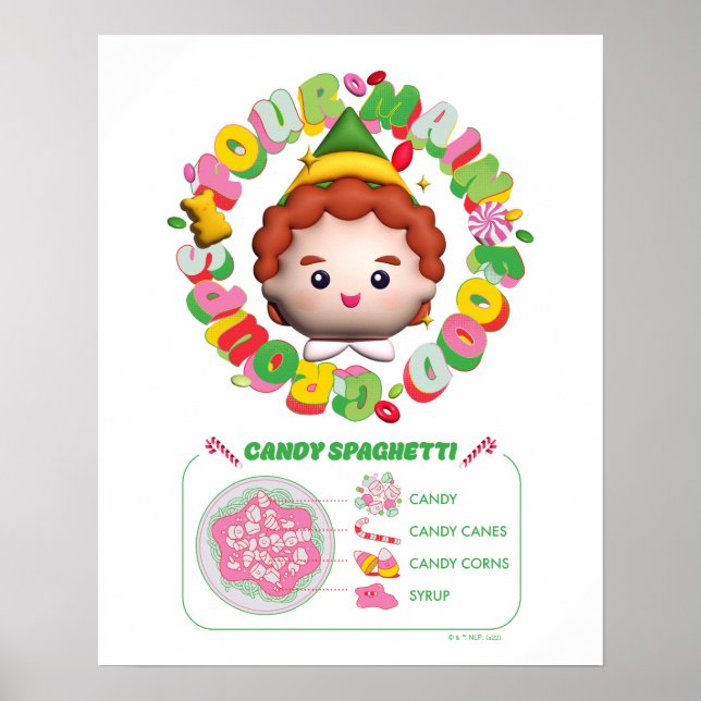 Elf the Movie | Four Main Food Groups Poster (Front)