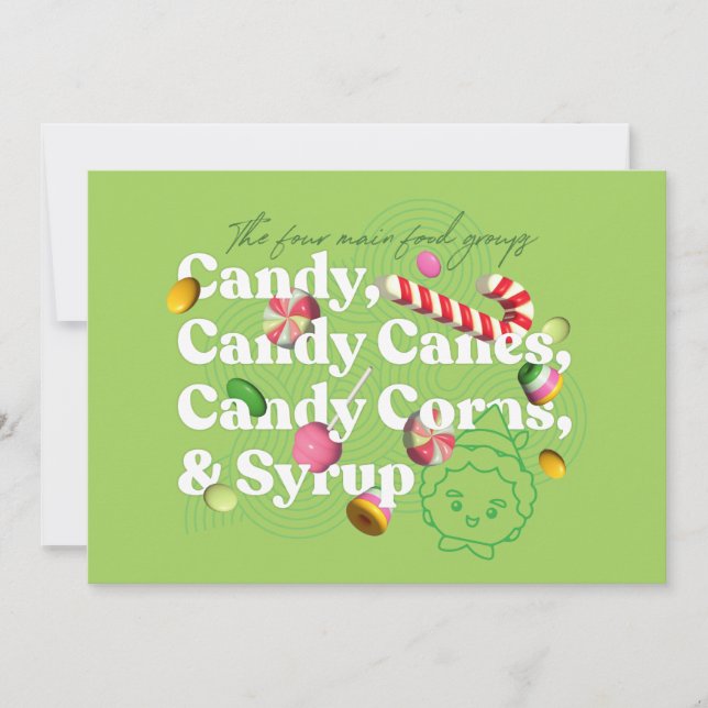 Elf the Movie | The Four Main Food Groups Card (Front)