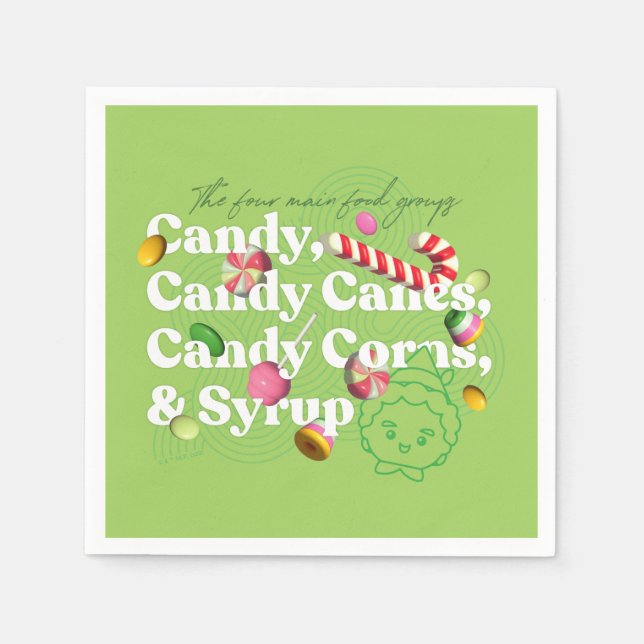 Elf the Movie | The Four Main Food Groups Napkin (Front)