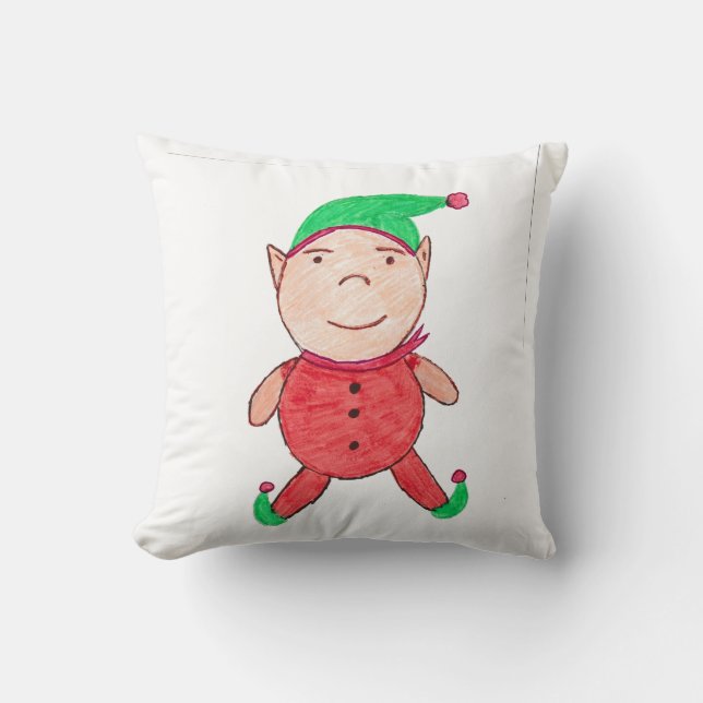 Elf Throw Pillow (Front)