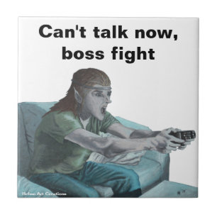 Elf Video Gamer Playing Video Games Fantasy Tile
