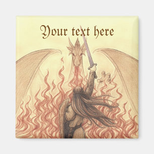 Elf vs Dragon Magnet