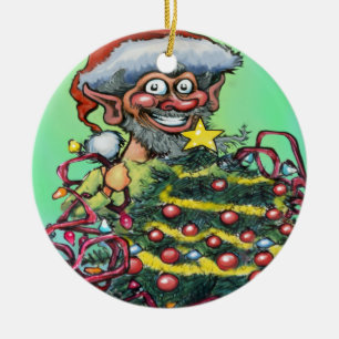 Elf w Tree Ornament