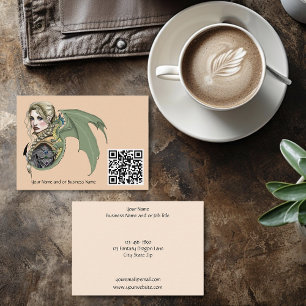 Elf Warrior Dragon Fantasy Business Card